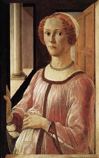 BOTTICELLI, Sandro Portrait of a Lady Spain oil painting art